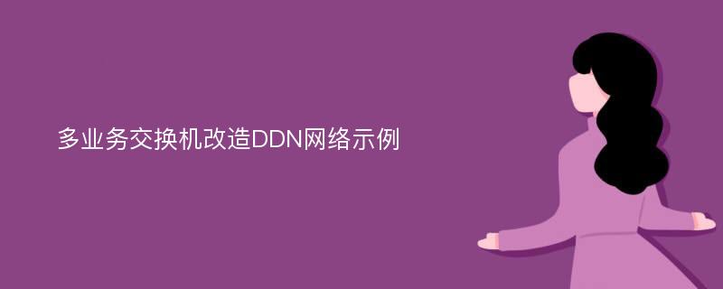多业务交换机改造DDN网络示例
